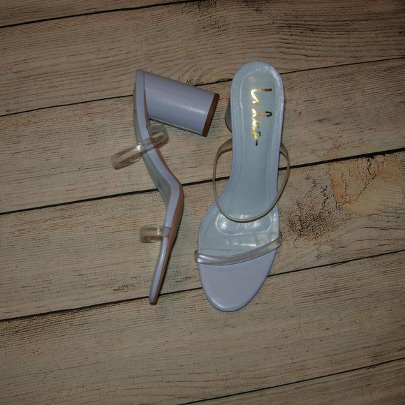 Lulus Lilac Transparent Straps Heel Sandals 11 - Picture 8 of 12